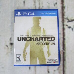 PS4 Uncharted Nathan Drake Collection Video Game and Case